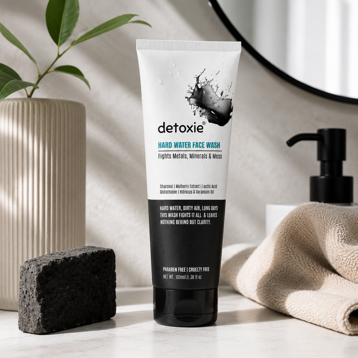 Pack of 2  Charcoal Face Wash with Charcoal & Mulberry Extract (100ml each)