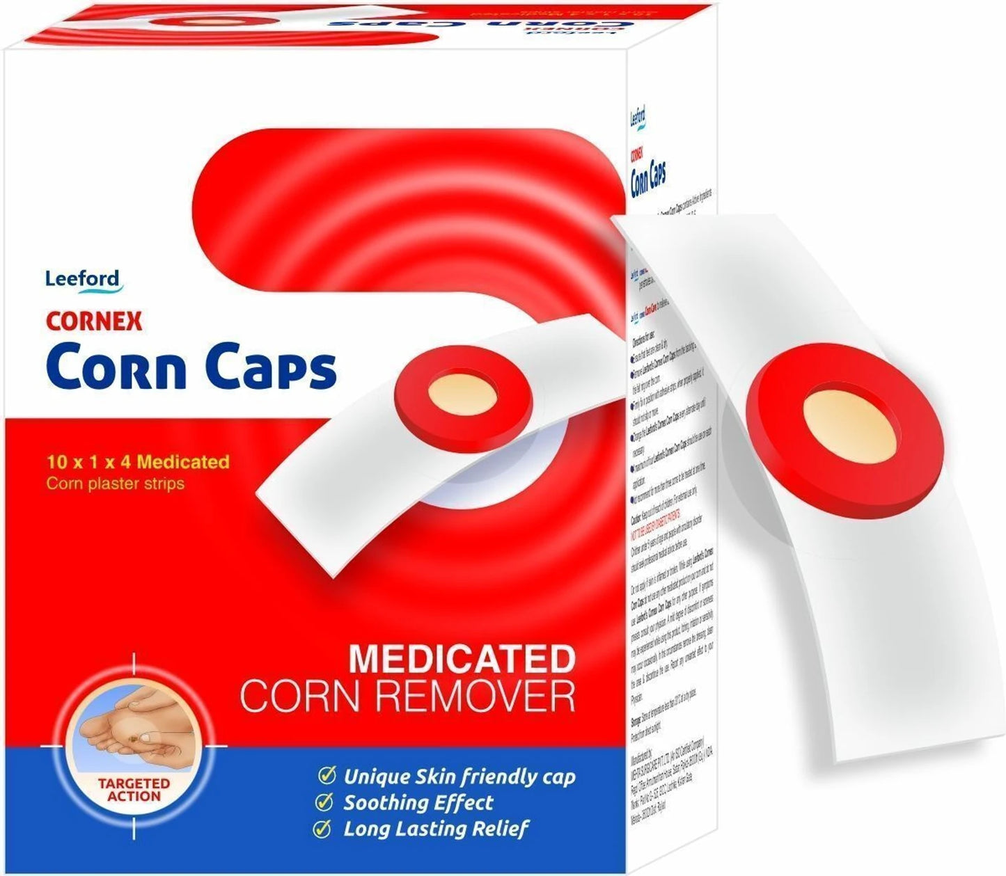 Cornex Corn Cap | Foot Corn Remover for Hard Skin & Calluses (40 strips) (5 g)