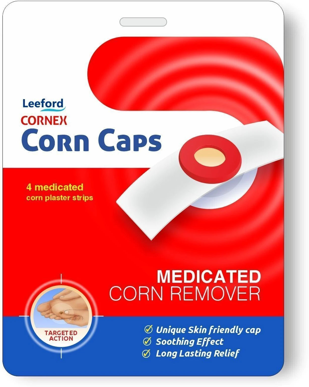 Cornex Corn Cap | Foot Corn Remover for Hard Skin & Calluses (40 strips) (5 g)