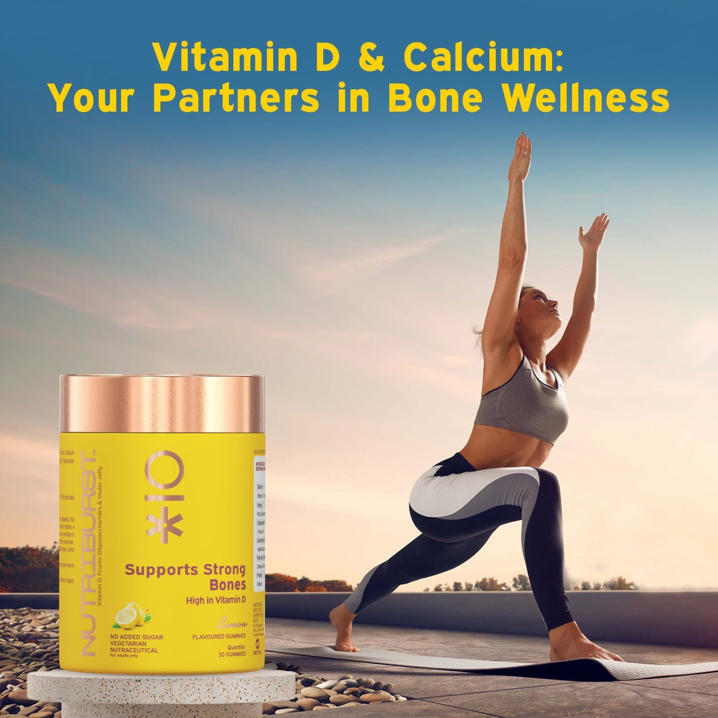 Nutriburst Support Muscles & Bones Gummies with Vitamin D2 & Calcium - Cred