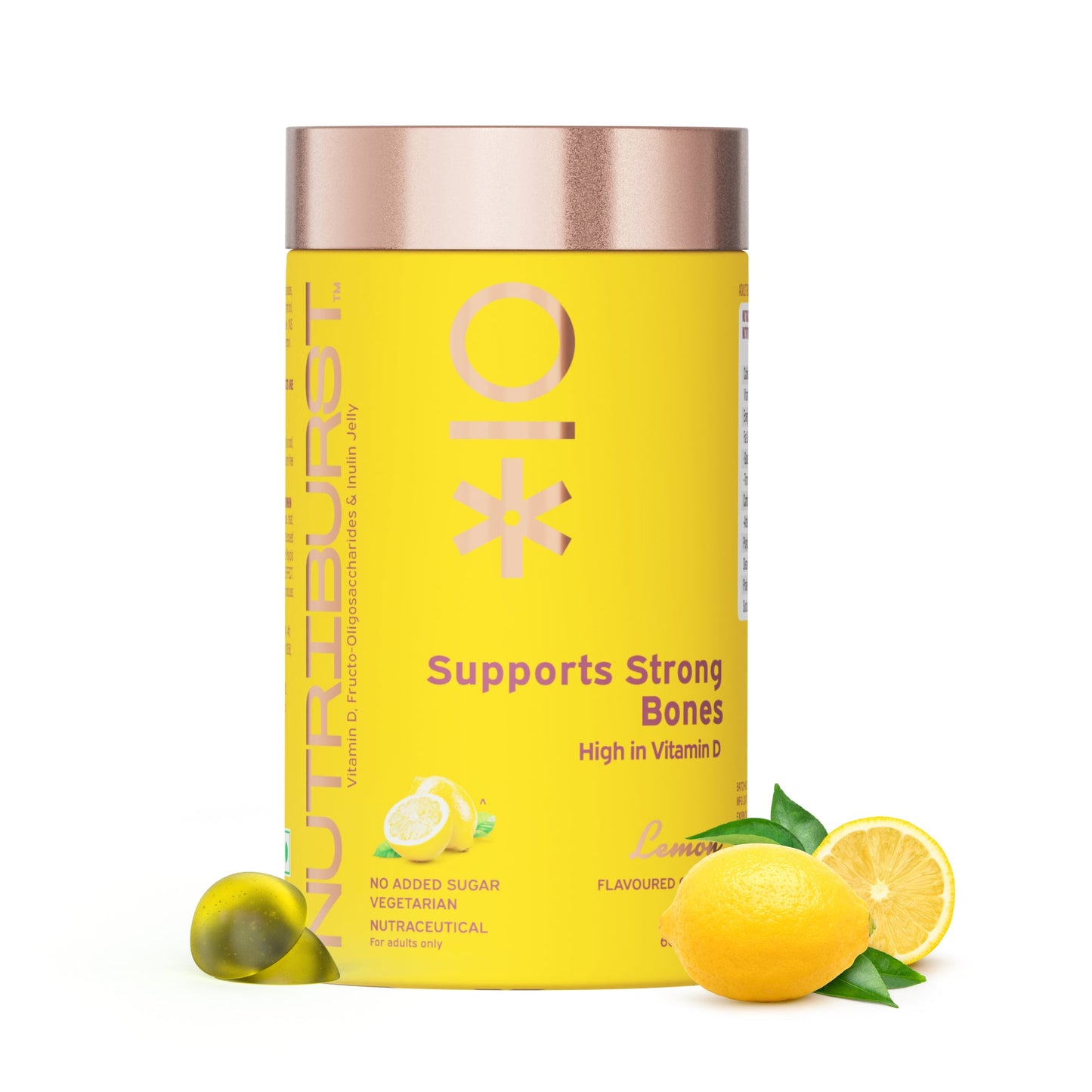 Nutriburst Support Muscles & Bones Gummies with Vitamin D2 & Calcium - Cred