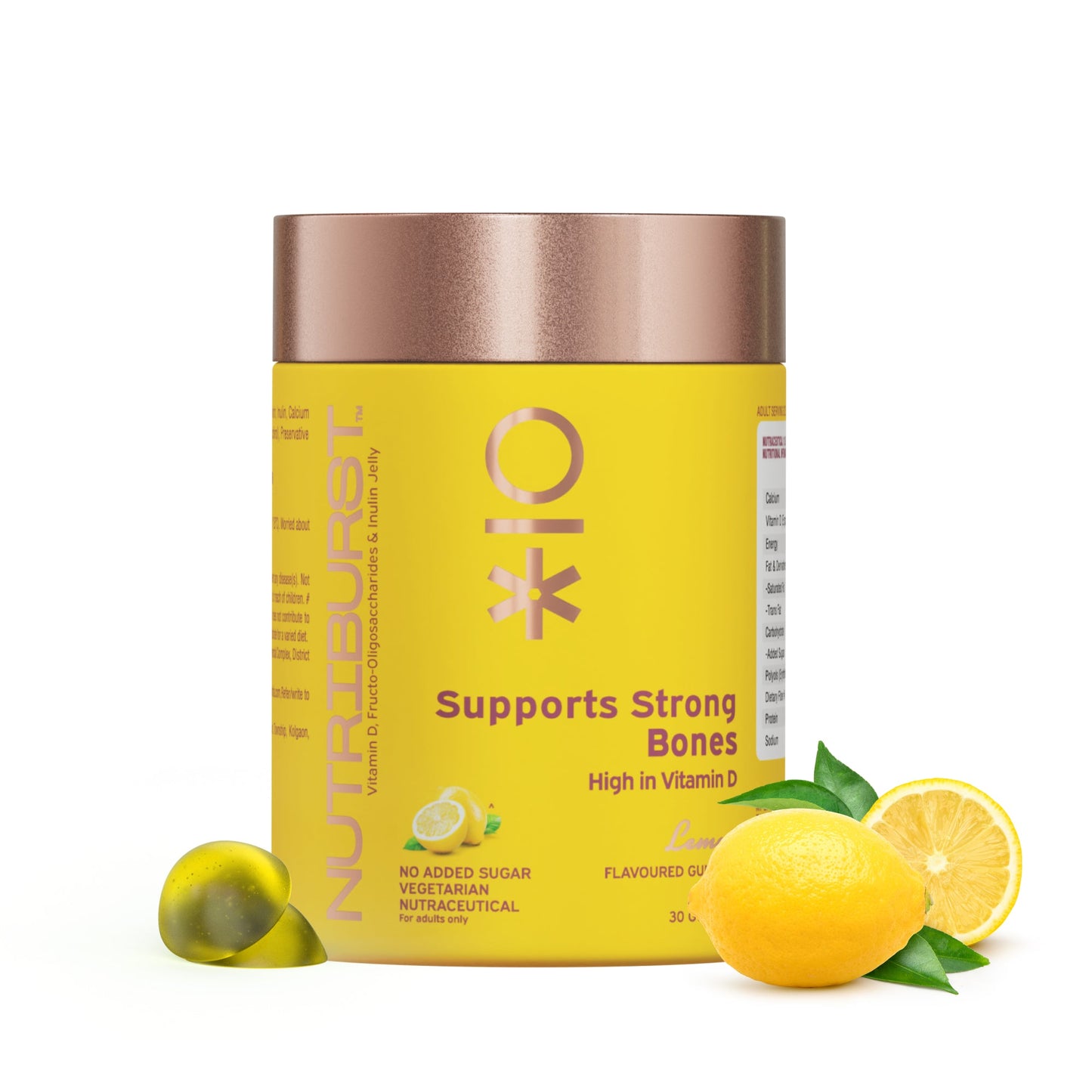 Nutriburst Support Muscles & Bones Gummies with Vitamin D2 & Calcium - Cred