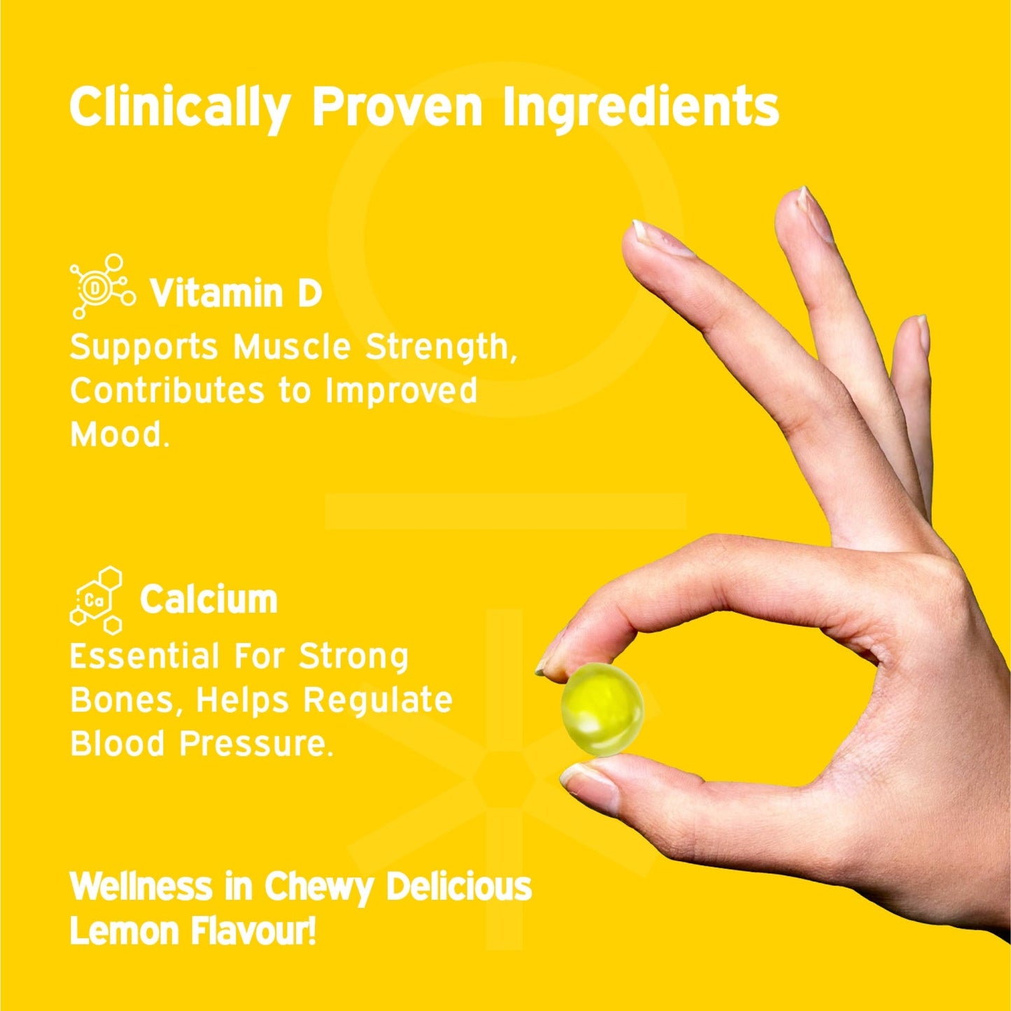 Nutriburst Support Muscles & Bones Gummies with Vitamin D2 & Calcium - Cred