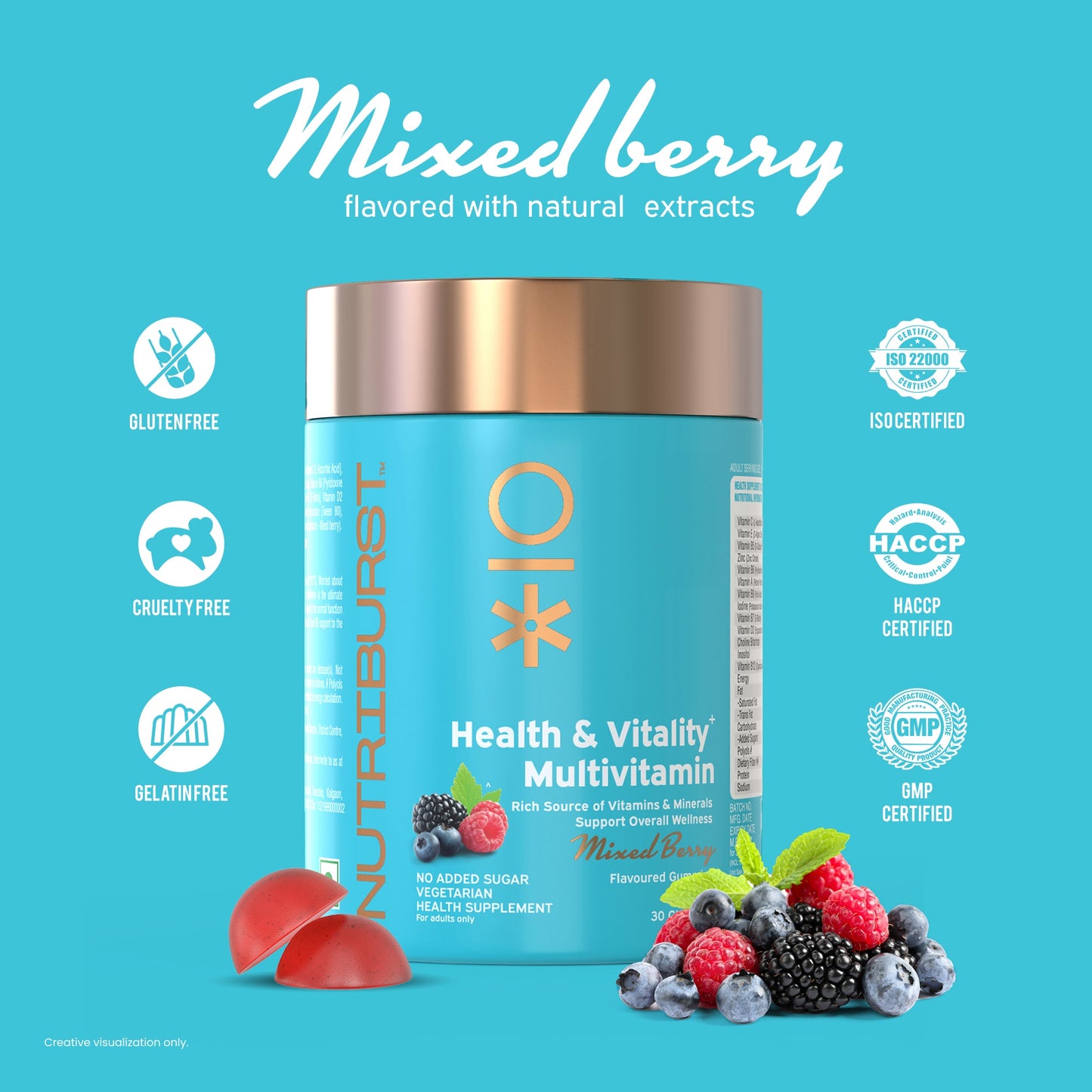 Nutriburst Health & Vitality Multivitamin Gummies for Daily Nutrition