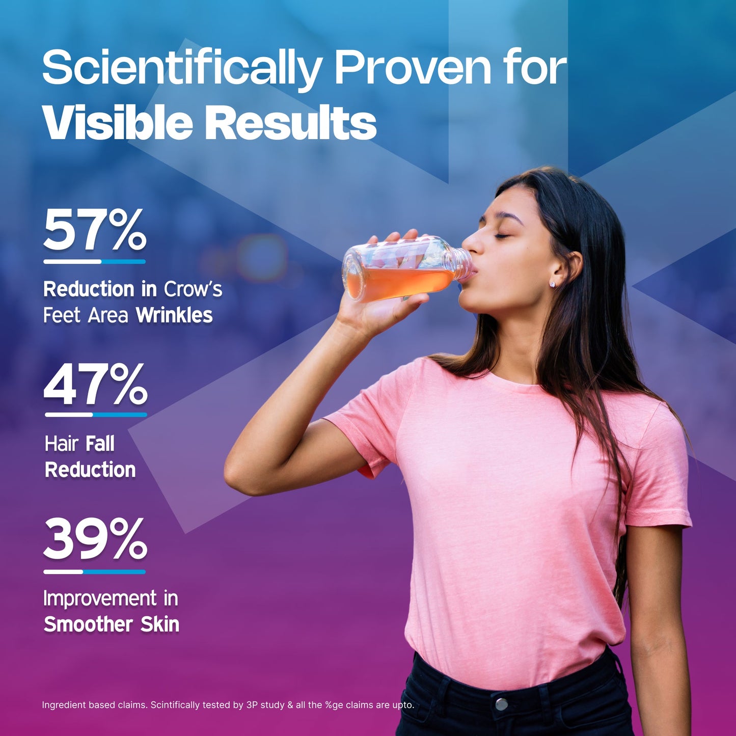 Nutriburst Korean Marine Collagen Peptides Supplement for Skin, Hair, Nails & Joints | With shaker | Clinically Proven Ingredient | High Absorption 8 gms Collagen, 100 gms