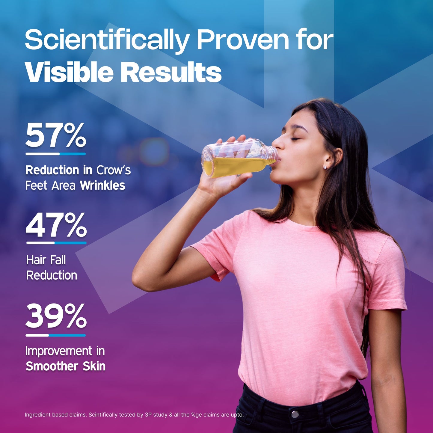 Nutriburst Korean Marine Collagen Peptides Supplement for Skin, Hair, Nails & Joints | With shaker | Clinically Proven Ingredient | High Absorption 8 gms Collagen, 100 gms