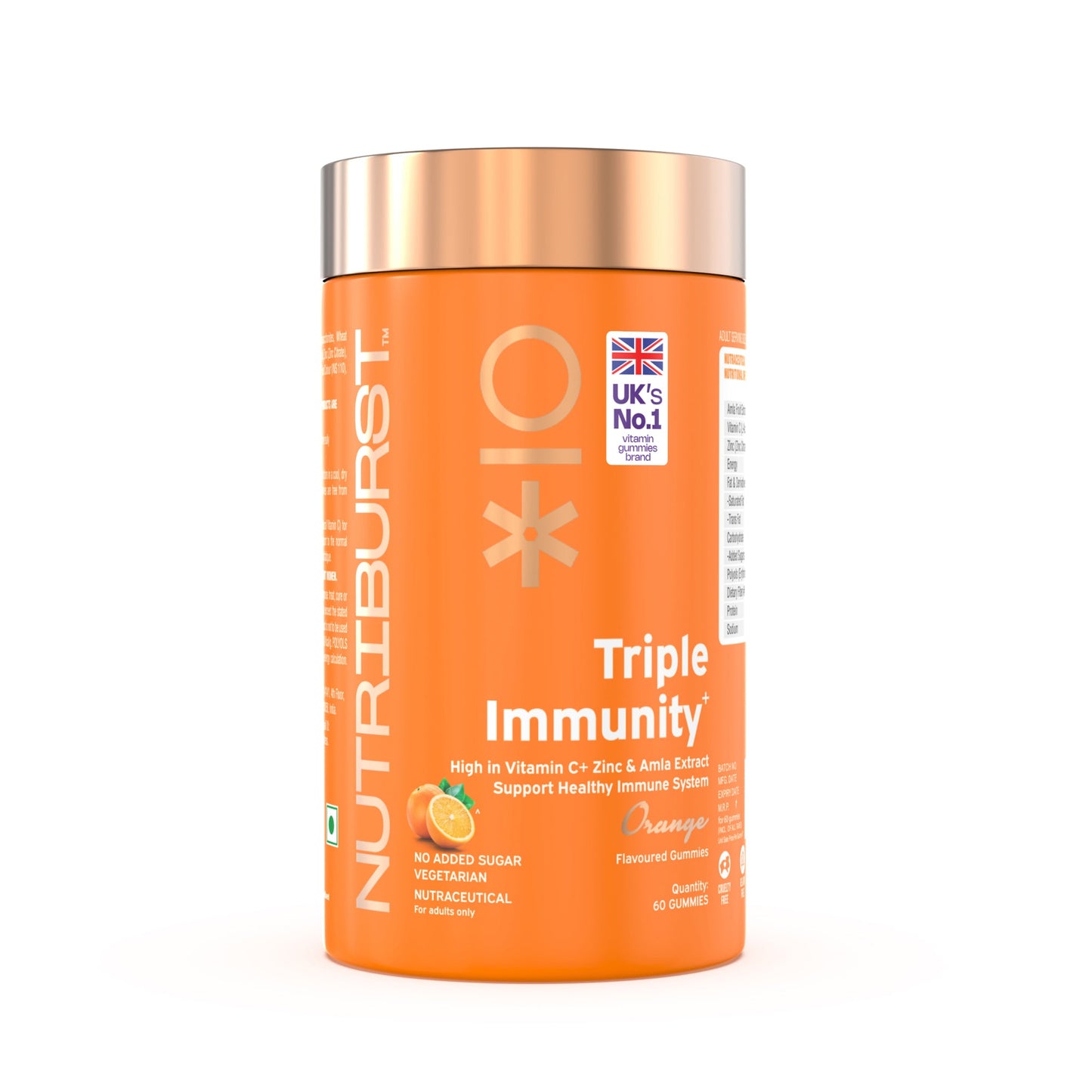 Nutriburst Triple Immunity Gummies with Vitamin C, Zinc & Amla