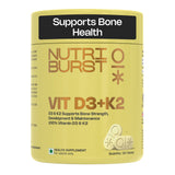 Nutriburst Vitamin D3 + K2 | Vitamin D3 K2 Supplement for Men & Women | Supports Bone Strength & Heart Health | 100% Vitamin D with K2 for Better Absorption | 120 Veg Tablets (4-Month Pack)