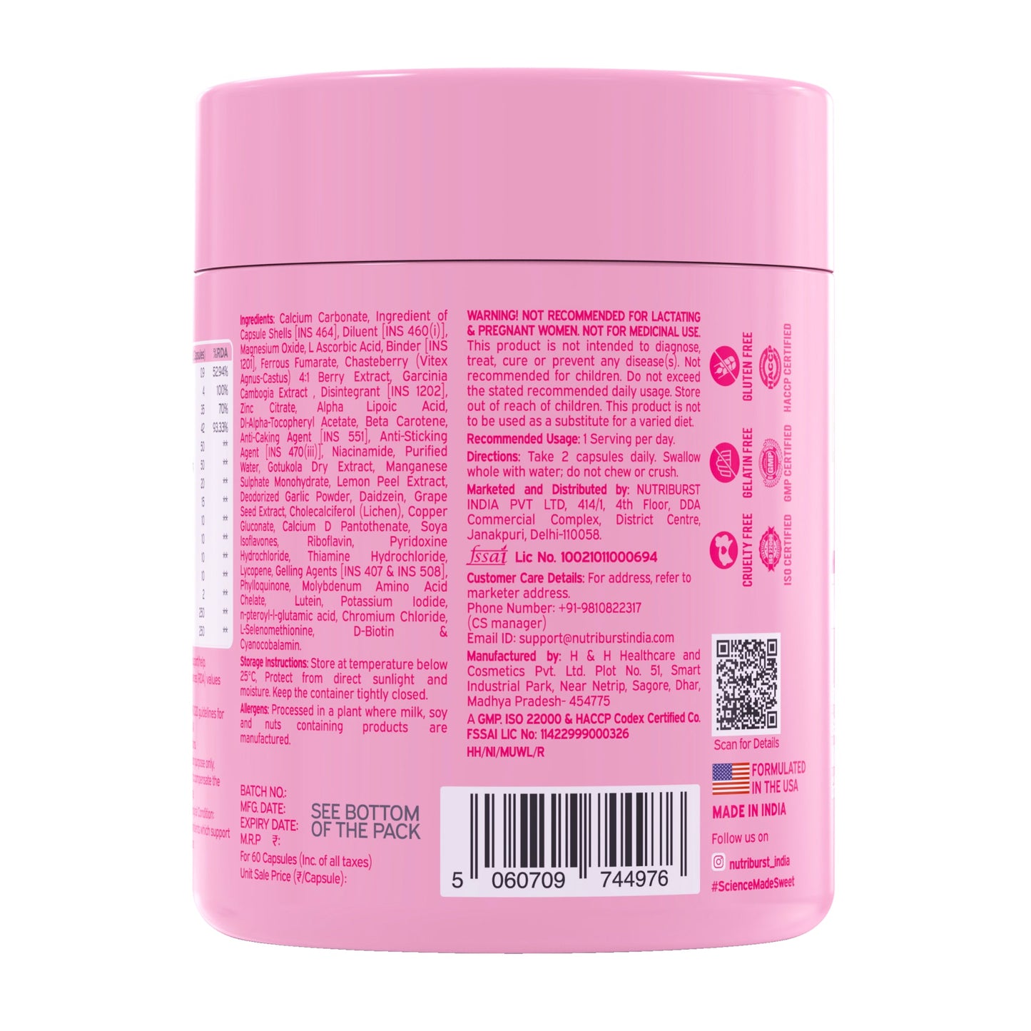 Multivitamin Ultra Tablets for Women | High Strength US Formulated | Supports Hair Growth, Skin Health, Energy & Hormonal Balance | 60+ Vitamins & Minerals | Veg Supplement | 60 Count