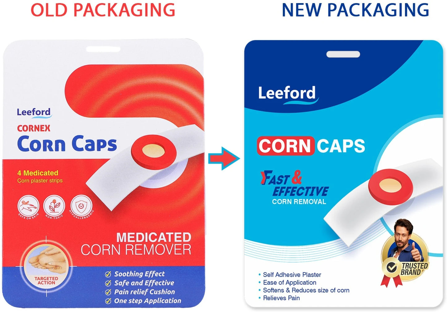 Cornex Corn Cap | Foot Corn Remover for Hard Skin & Calluses (40 strips) (5 g)