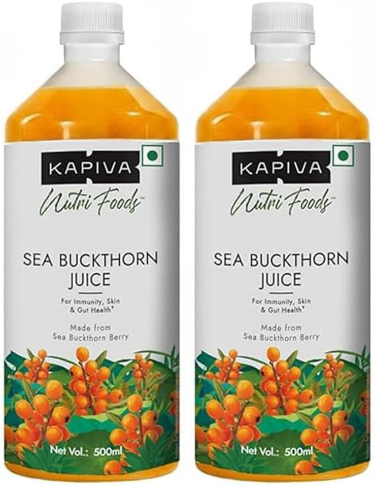Kapiva Sea Buckthorn Juice | Pack of 2 | 500ml each