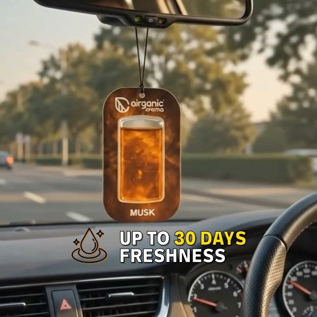 AIRGANIC Aroma Gel Hanging Car Air Freshener Pack of 3 | Fre