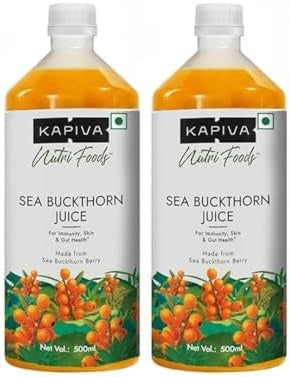 Kapiva Sea Buckthorn Juice | Pack of 2 | 500ml each