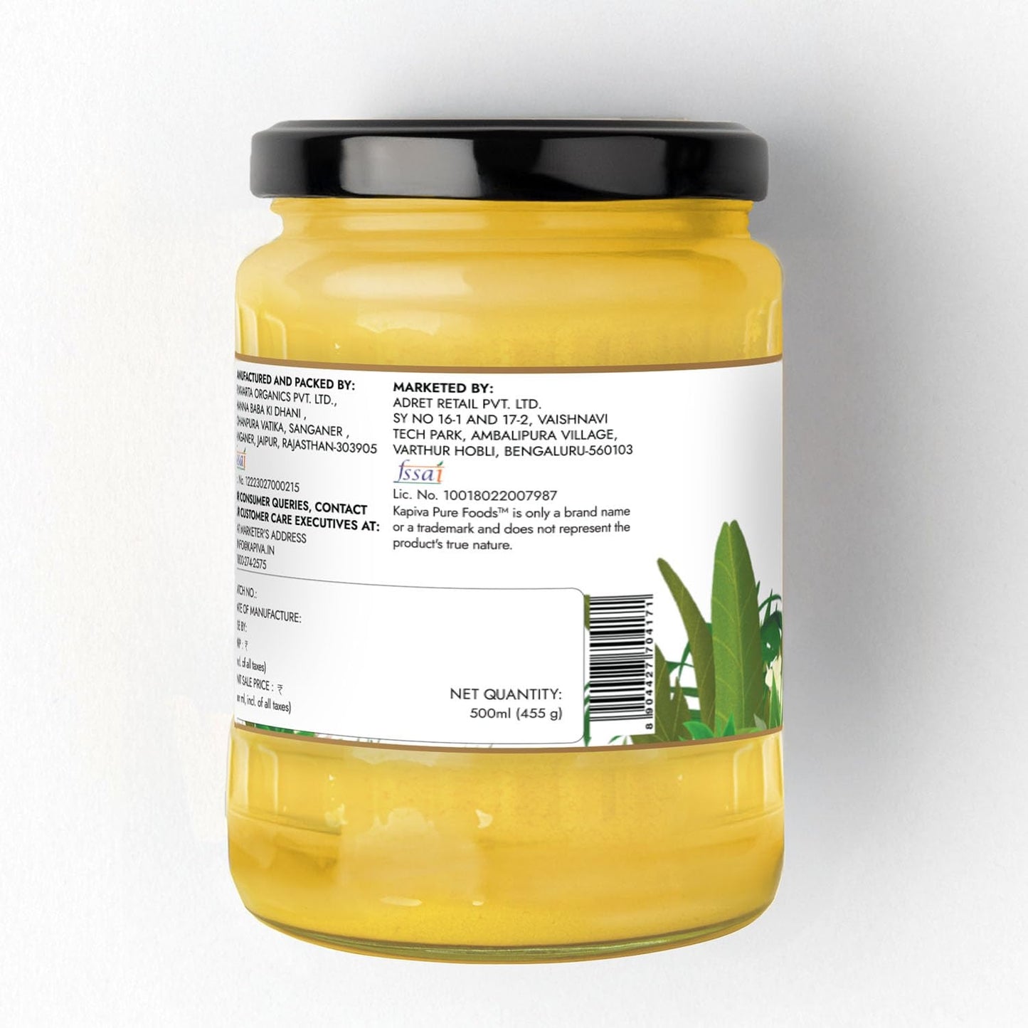 Kapiva Certified A2 Gir Cow Ghee 500ML | Traditional Vedic Bilona Method