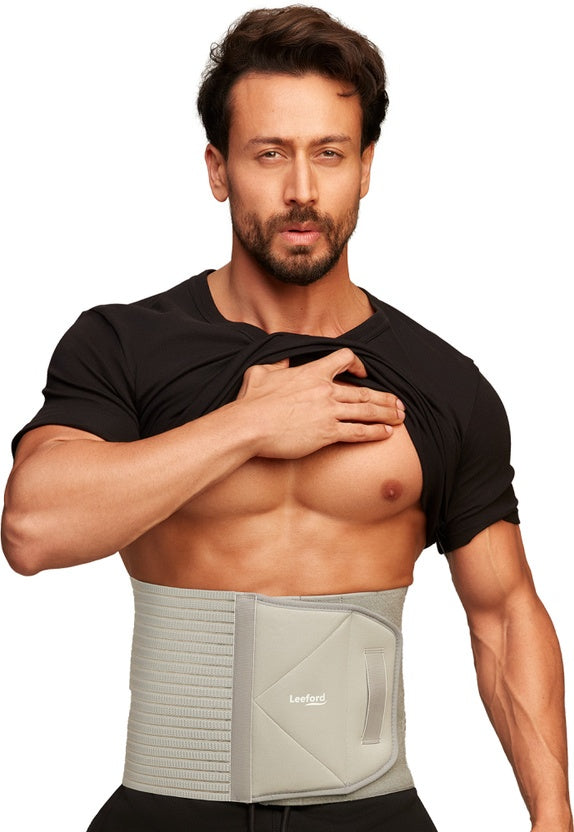 Leeford Posture Corrector Belt for Men & Women, Back Support Belt for Back Pain Relief Posture Corrector (Grey) | Medium Size