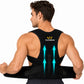 Leeford Posture Corrector Belt for Men & Women, Back Support Belt for Back Pain Relief Posture Corrector (Grey) | Medium Size